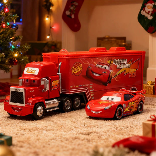 Pixar Cars Lightning McQueen and Uncle Mike Truck Set