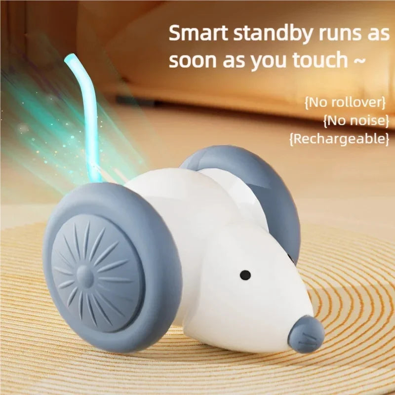 Electric Mouse Cat Toy – Automatic Interactive Teaser with Obstacle Avoidance
