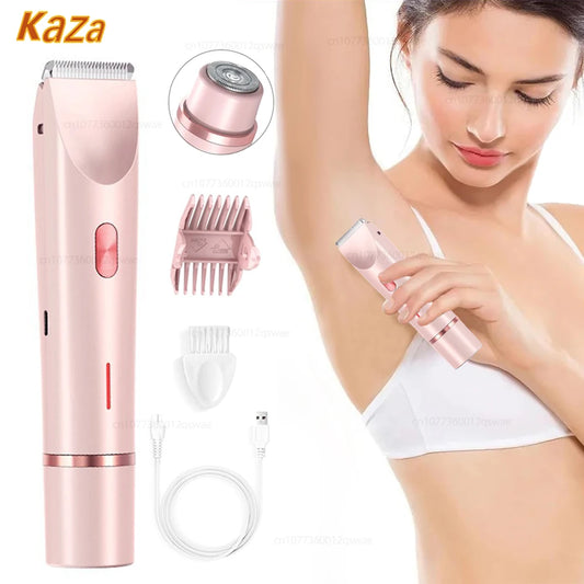 Women's Electric Shaver – Dual-Head Hair Trimmer for Body, Legs & Bikini