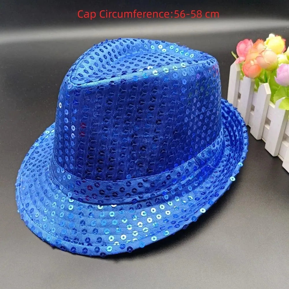 Sequin Jazz Fedora Hat – Shiny Party & Performance Cap
