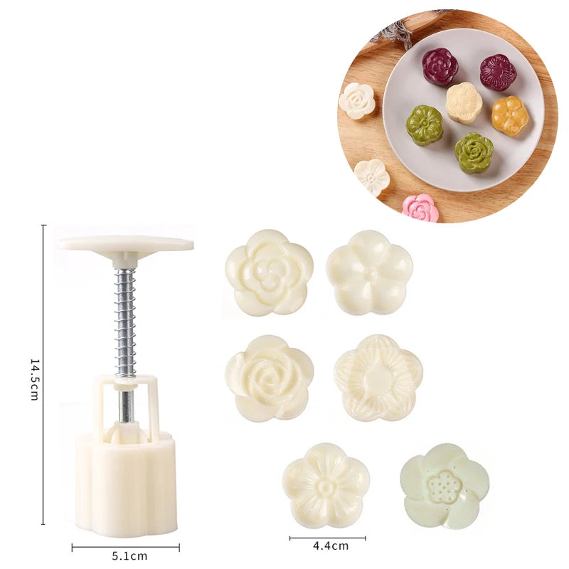Mooncake Mold Hand Press – DIY Pastry & Mung Bean Cake Stamp