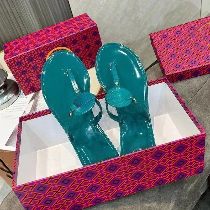 Women's Clear Jelly Flip Flops – Transparent Beach Sandals