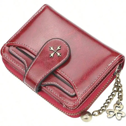 Women's Retro Leather Mini Wallet & Card Holder