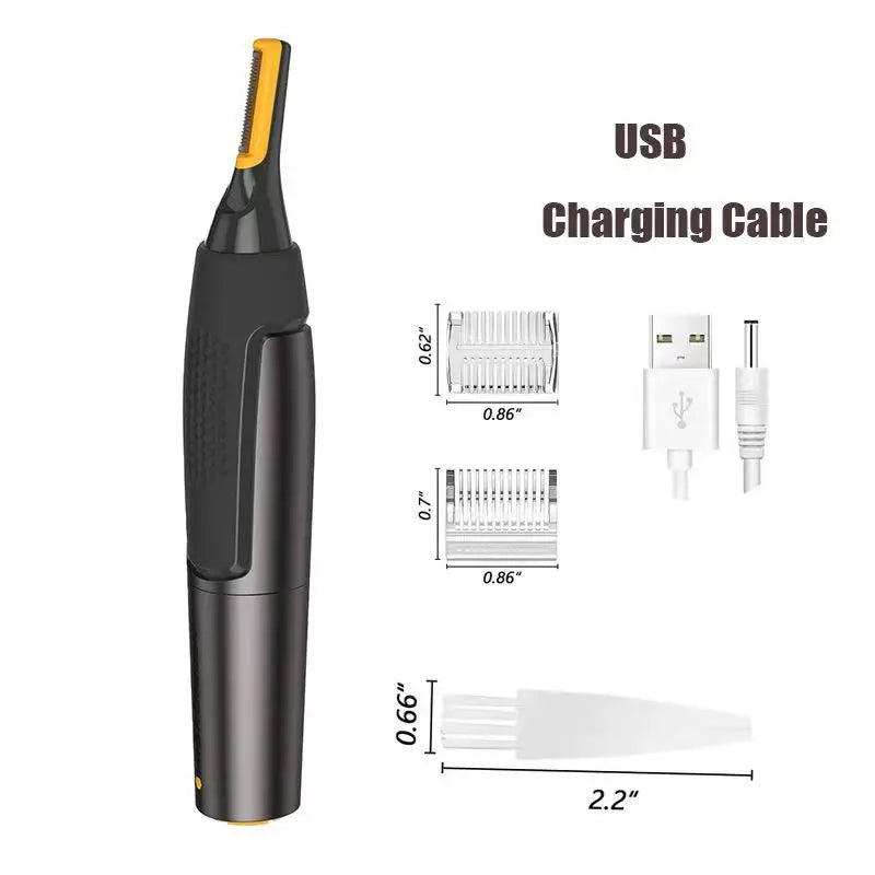 Nose & Ear Hair Trimmer – Electric Facial Hair Removal for Men