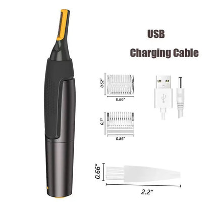 Nose & Ear Hair Trimmer – Electric Facial Hair Removal for Men