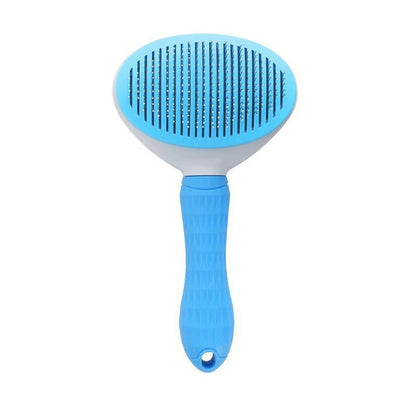 Self-Cleaning Slicker Brush for Cats & Dogs – One-Click Hair Removal