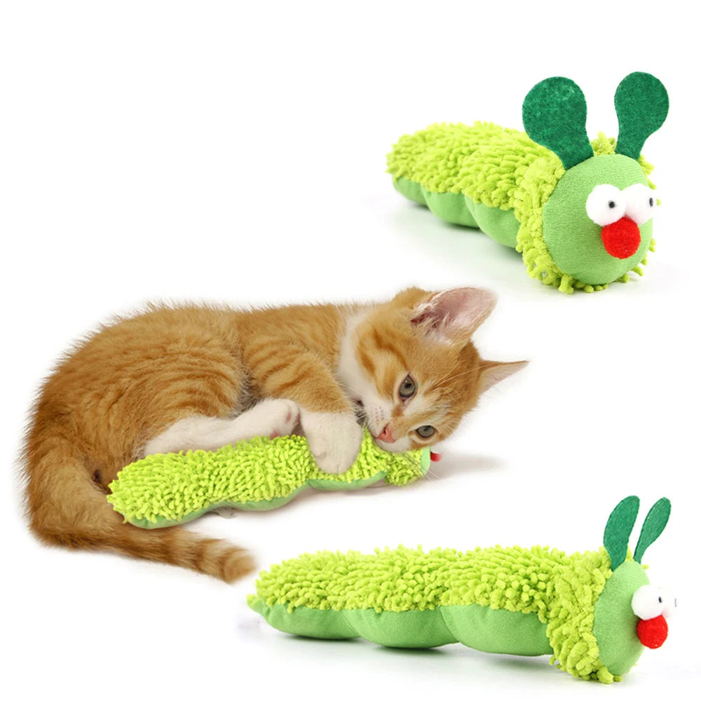 Catnip Plush Cat Chew Toy – Silvervine Molar & Teaser Toy