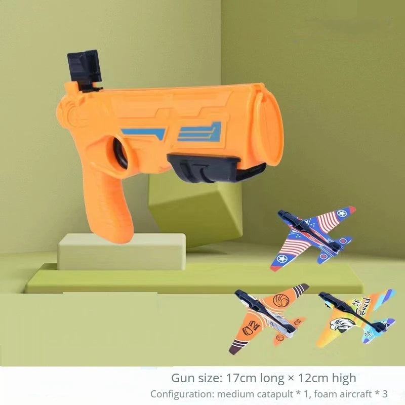 Foam Airplane Launcher Toy – Outdoor Flying Glider for Kids