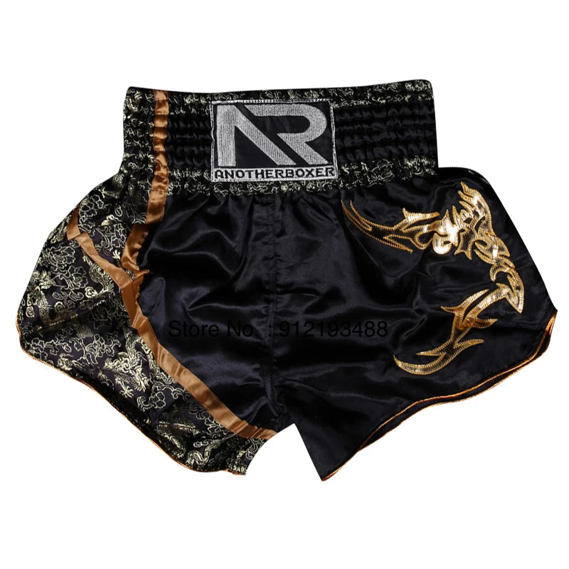 Muay Thai Shorts – Embroidered Kickboxing & Boxing Training Shorts for Men, Women & Kids