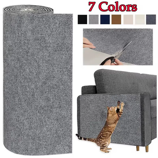 Cat Scratch Mat – Self-Adhesive Sofa & Furniture Protector, Trimmable Carpet Pad