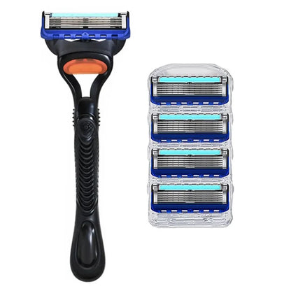 5-Layer Razor Blade Refills – Stainless Steel Wet Shaving Cartridges for Men