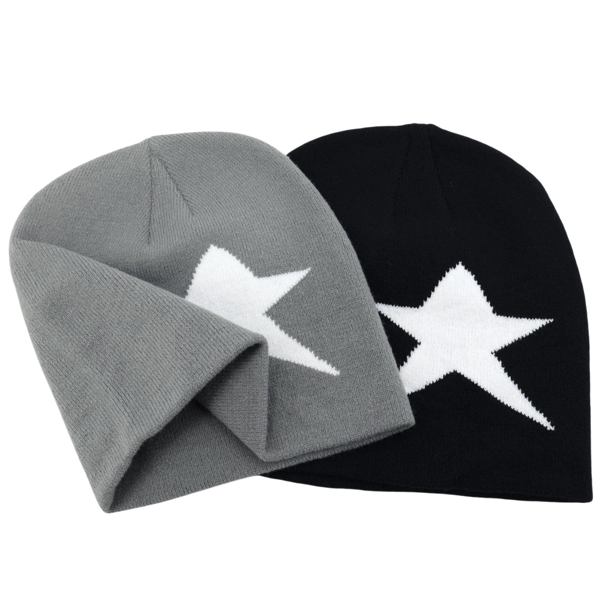 Y2K Letter Print Knit Beanie Hat – Unisex Winter Cap