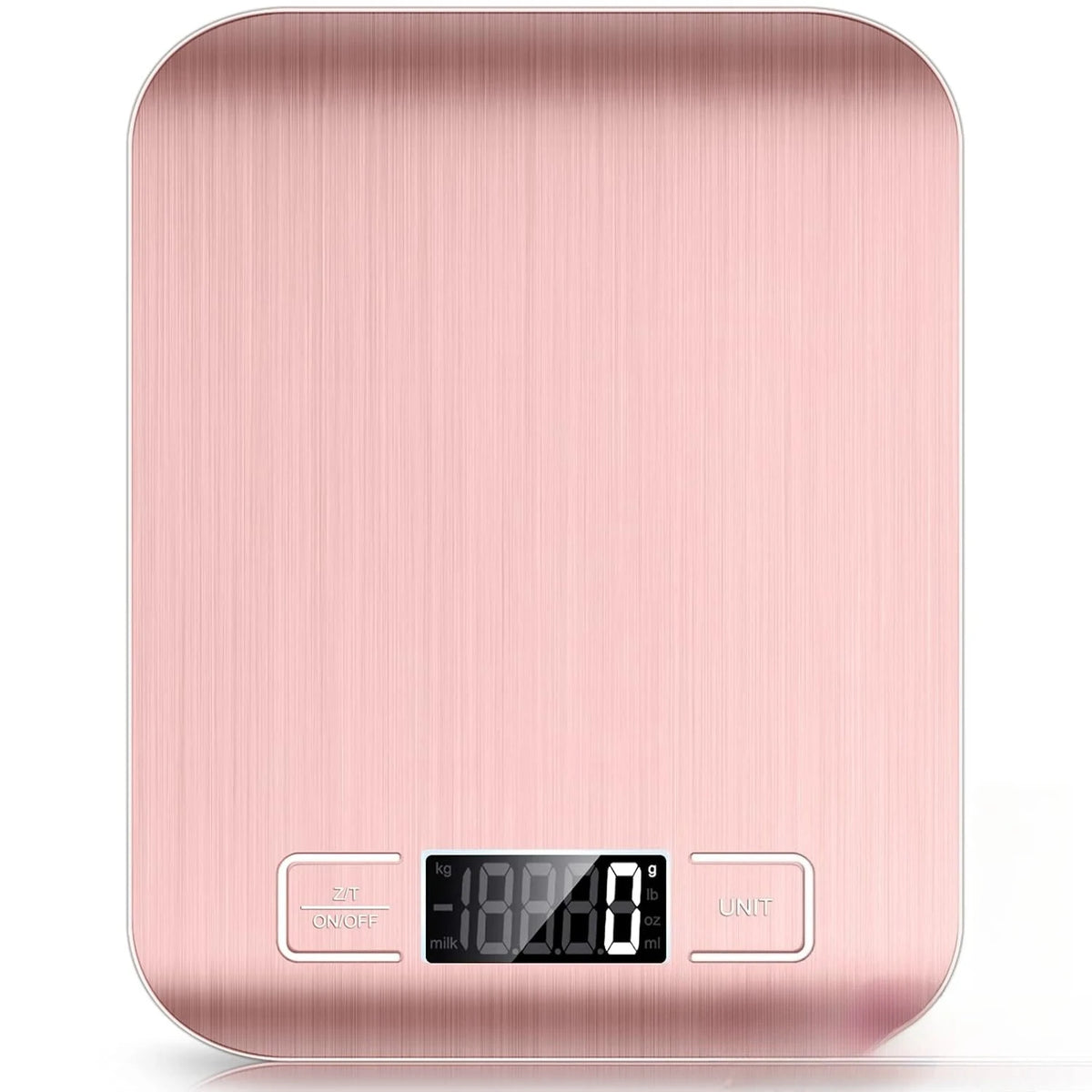 Digital Kitchen Scale 10kg with Tare Function – Silver & Pink