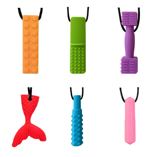 Silicone Chew Necklace for Kids – Sensory Chewy Pendant