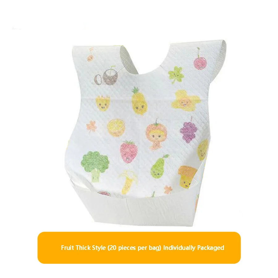 Disposable Baby Bibs – Waterproof No-Wash Mealtime Bibs