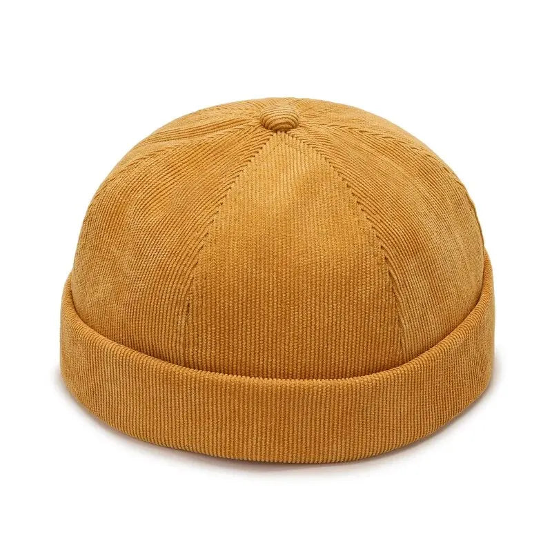 Docker Skull Cap Beanie – Brimless Rolled Cuff Hat for Men & Women