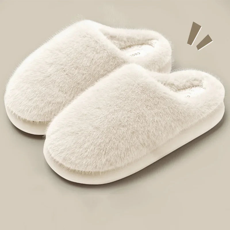 Faux Fur Women's Slippers – Plush Warm House Shoes