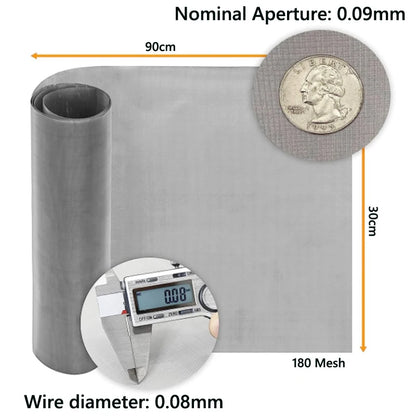 304 Stainless Steel Wire Mesh Filter Screen – 4 to 500 Mesh