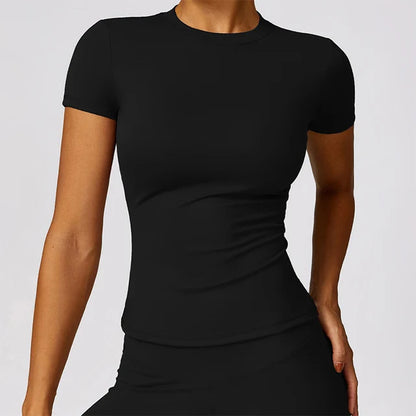 Women's Slim-Fit Short-Sleeve Sports T-Shirt – Gym, Yoga & Running