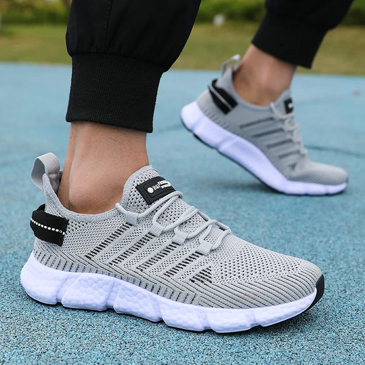 Men's Mesh Running Sneakers – Breathable Lightweight Casual Shoes
