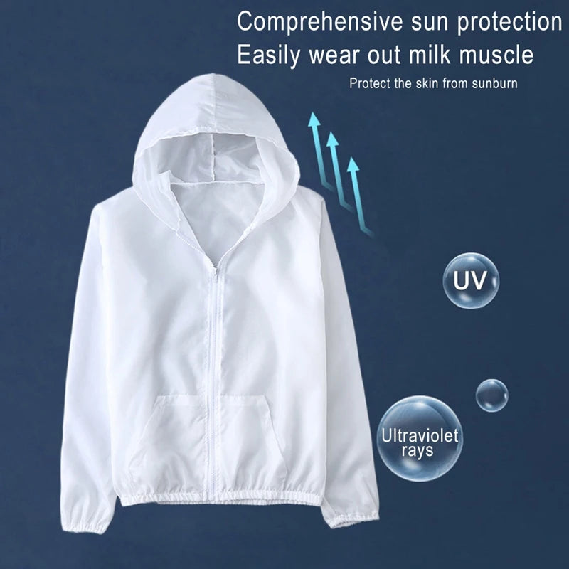 UV Protection Sun Jacket Lightweight Hooded Windbreaker