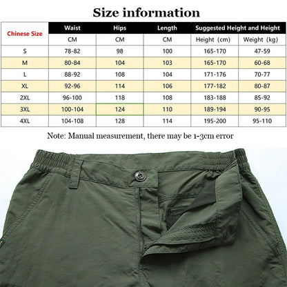 Men's Tactical Cargo Pants – Waterproof, Breathable, Multi-Pocket Outdoor Trousers