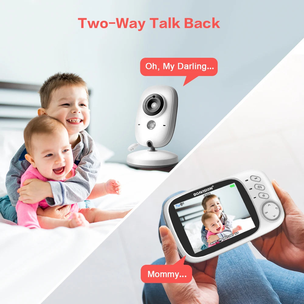BOAVision VB603 Video Baby Monitor – 3.2" LCD, 2.4GHz Wireless, Night Vision