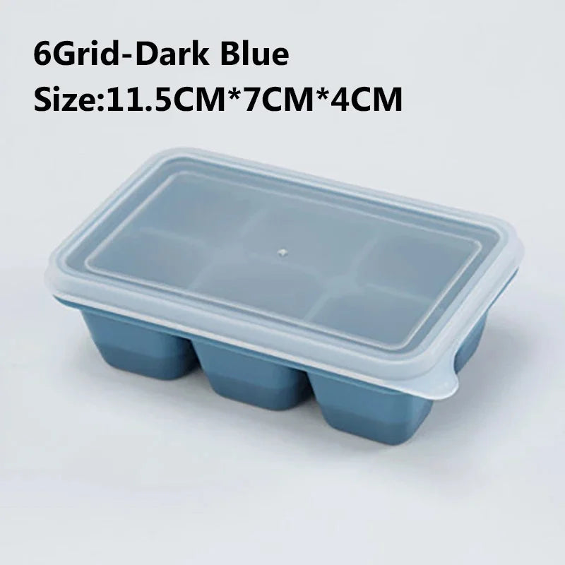 Large Silicone Ice Cube Tray – Multiple Grid Sizes & Colors