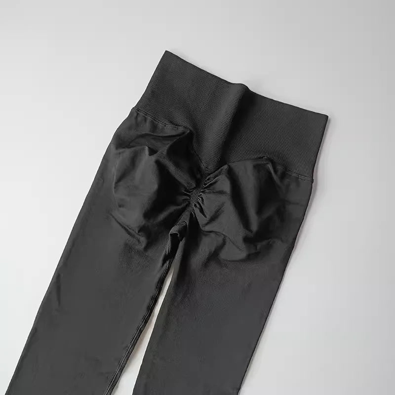 Women's High-Waist Yoga Leggings – Seamless Push-Up Gym Pants