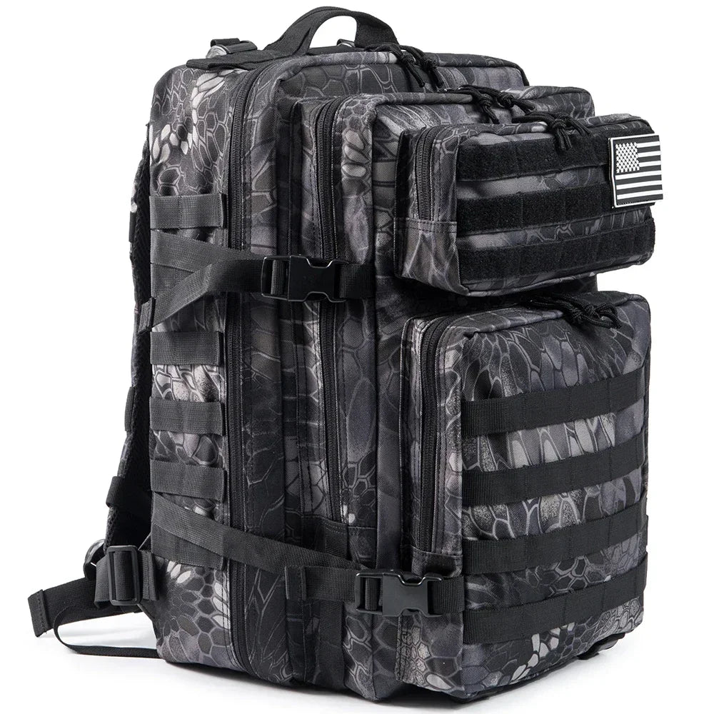 45L Tactical Backpack MOLLE Military Assault Pack for Hiking & Camping