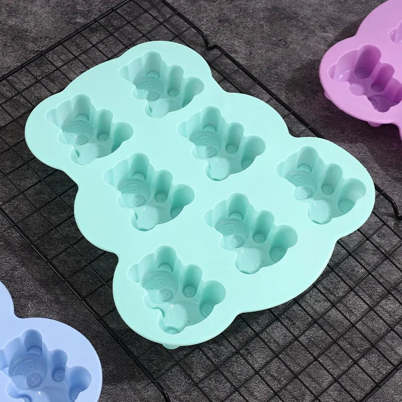 3D Bear & Cat Claw Silicone Mold – Chocolate, Candy & Fondant Baking Mould