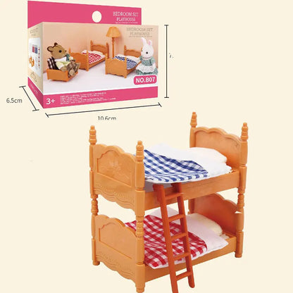 Animal Family Dollhouse Figures – Simulation Forest Animal Toy Set