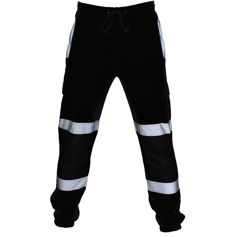 Men's Reflective Safety Cargo Sweat Pants – Hi-Vis Workwear Joggers