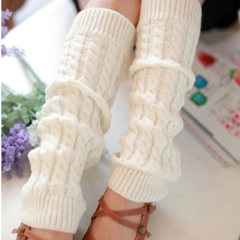 Women's Knit Leg Warmers – Cozy Boot Socks for Fall & Winter