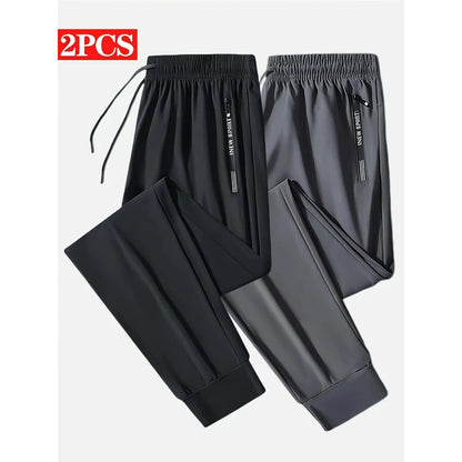 2-Pack Men's Quick-Dry Jogger Pants – Stretch Sweatpants