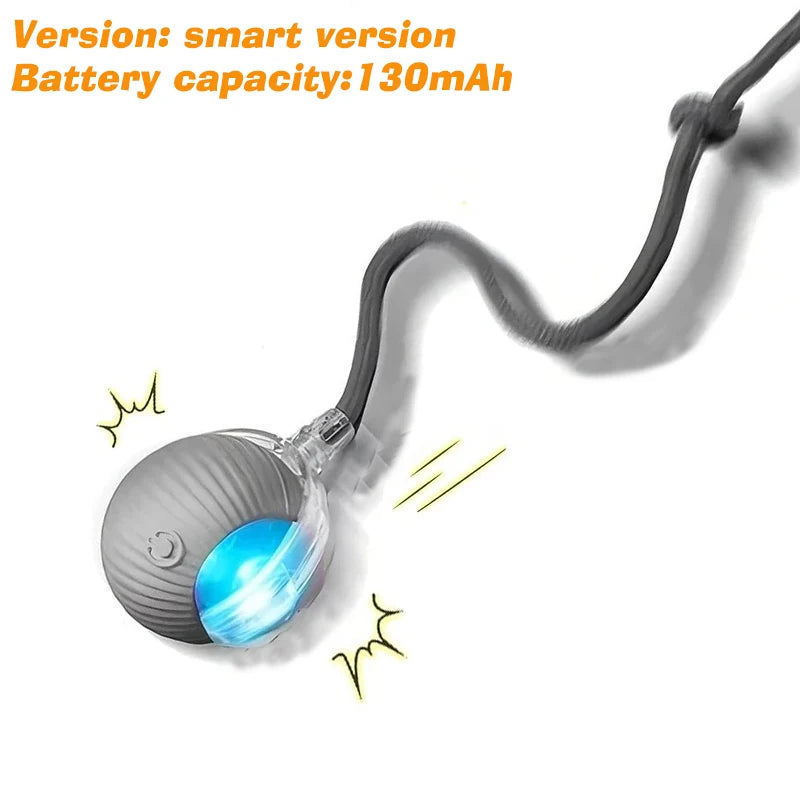 Smart Automatic Rolling Cat Ball Toy – Rechargeable with LED Light & Tail