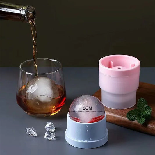 Silicone Ice Ball Mold – Reusable Round Ice Cube Maker for Whiskey & Cocktails