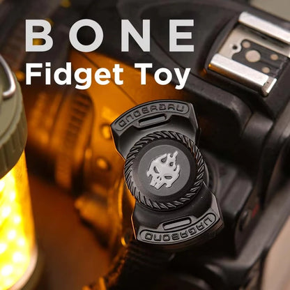 3-in-1 EDC Fidget Spinner – Alloy Skull Slider Stress Relief Toy