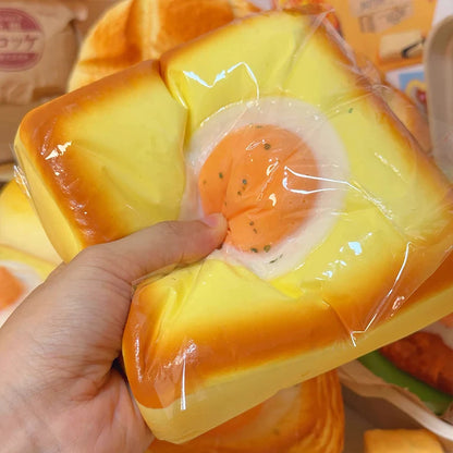 Fried Egg Toast Squishy Toy – Slow Rising Stress Relief