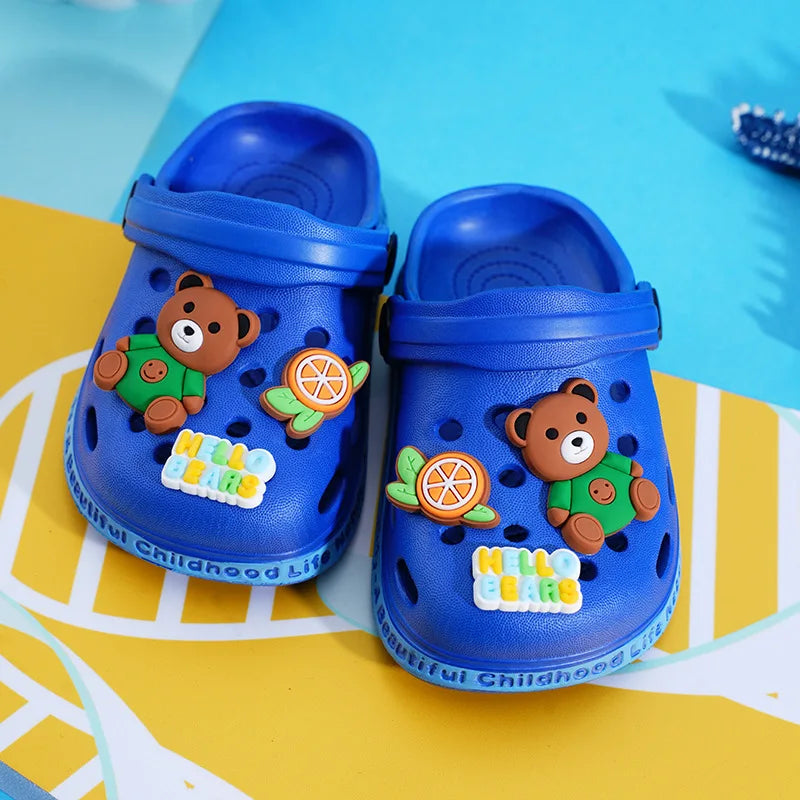 Kids Cartoon Clog Sandals – Cute Non-Slip Closed-Toe Shoes