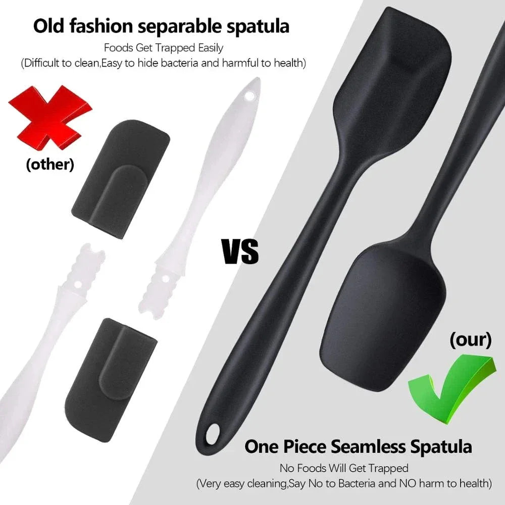 Silicone Spatula Set of 6 – Food Grade, Heat Resistant, Non-Stick