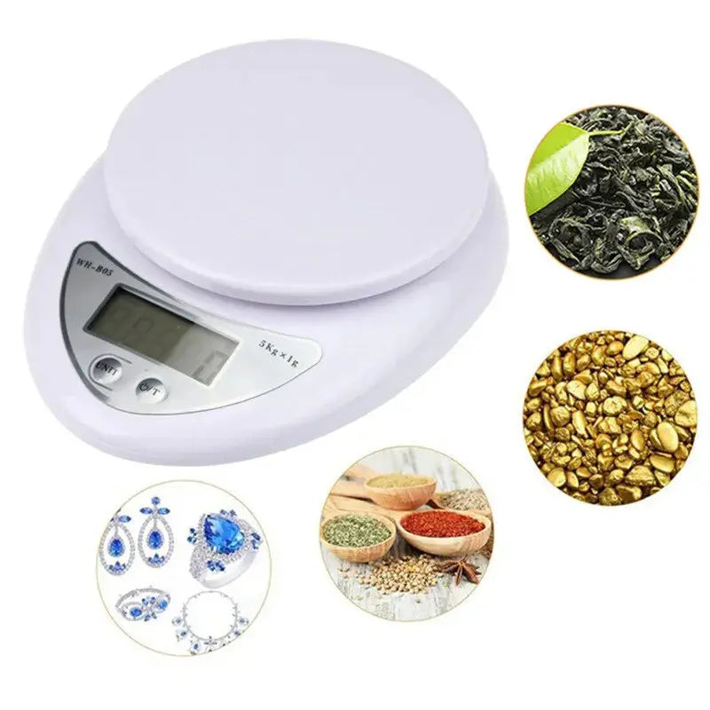 Digital Kitchen Scale 5kg – Portable Food Weight Scale
