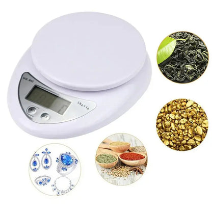 Digital Kitchen Scale 5kg – Portable Food Weight Scale