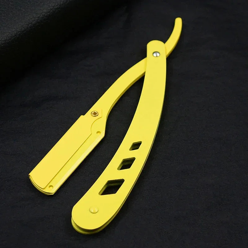 Folding Straight Razor – Barber Hair Shaving Knife for Men & Women