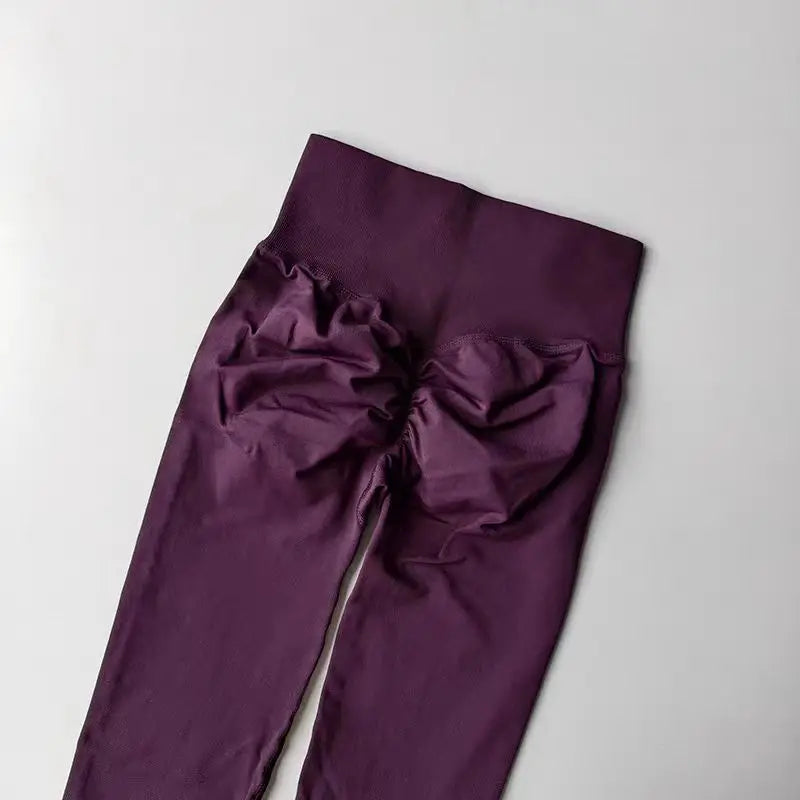 Women's High-Waist Yoga Leggings – Seamless Push-Up Gym Pants