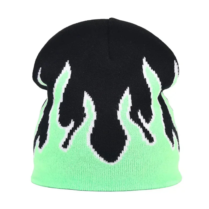 Y2K Letter Print Knit Beanie Hat – Unisex Winter Cap