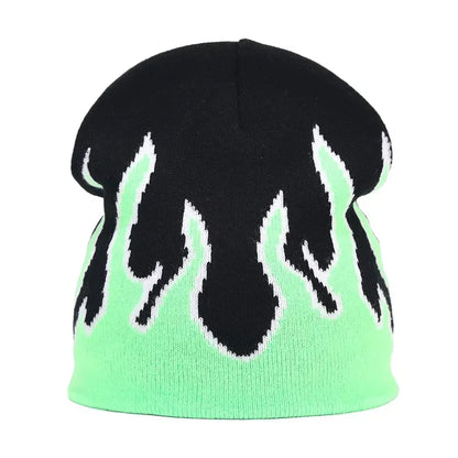 Y2K Letter Print Knit Beanie Hat – Unisex Winter Cap