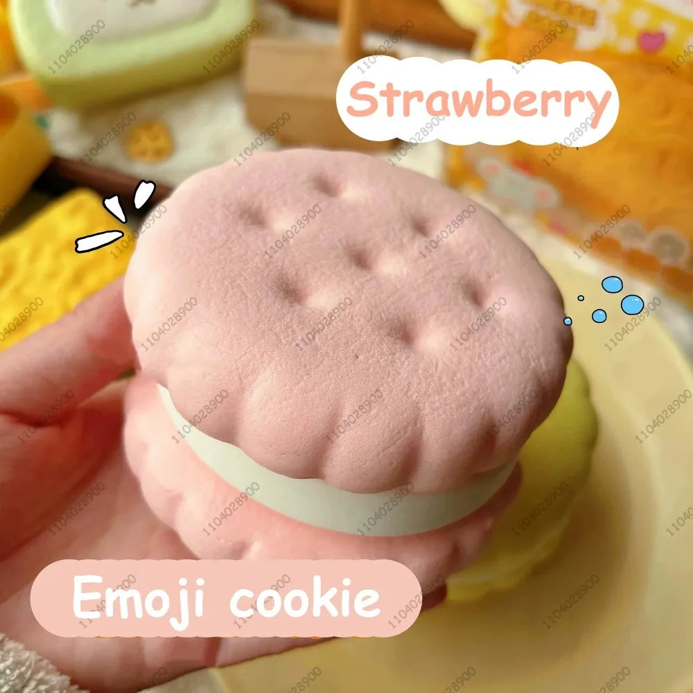 Cookie Squishy Slow Rising Stress Relief Fidget Toy – Big Biscuit Squeeze