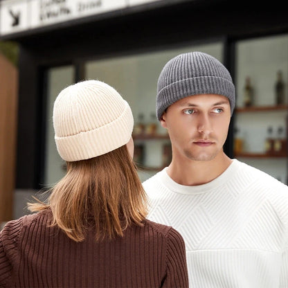 Winter Knit Beanie Hat – Thermal Skull Cap for Men & Women