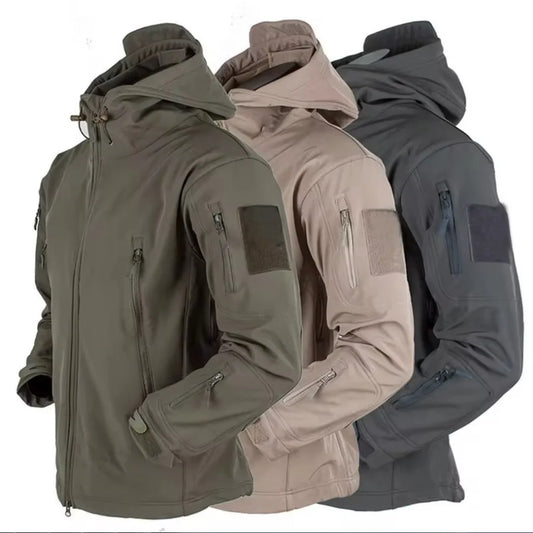 Men's Tactical Soft Shell Jacket – Windproof Waterproof Military Coat